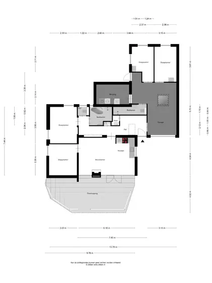 Plattegrond 1 van Populierenlaan 6