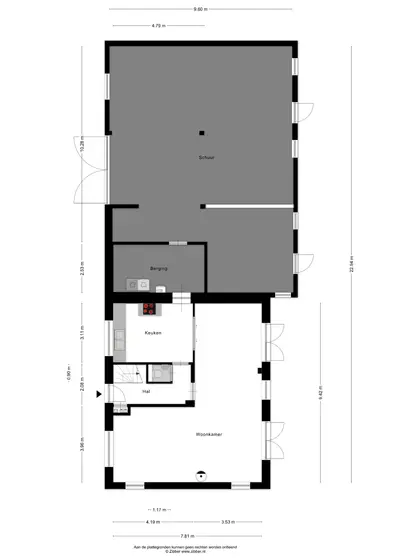 Plattegrond 1 van Boudewijnskerke 60