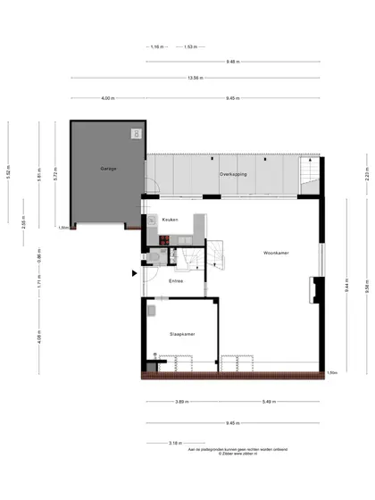 Plattegrond 1 van Magnolialaan 29R