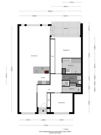 Plattegrond 2 van Veldzigt 19
