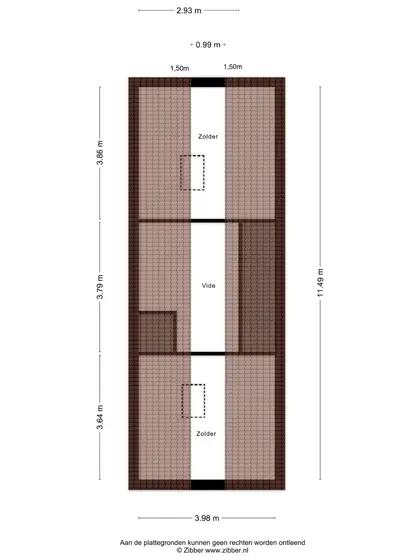 Plattegrond 3 van Agathastraat 25