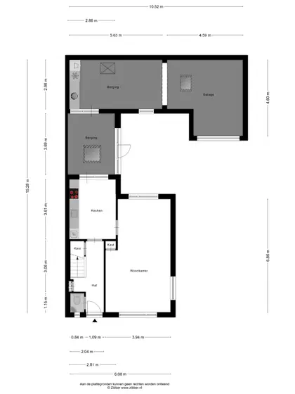 Plattegrond 1 van Kanonweistraat 25