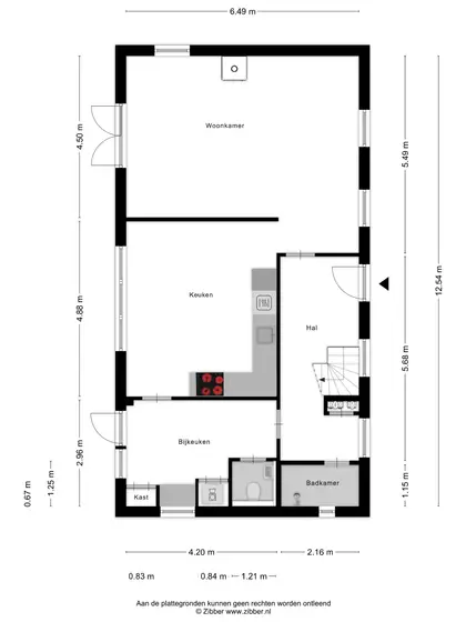 Plattegrond 1 van Pioniersweg 3