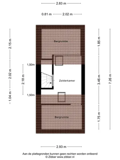 Plattegrond 3 van Weverijstraat 16