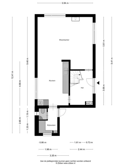 Plattegrond 1 van Zwinstraat 2