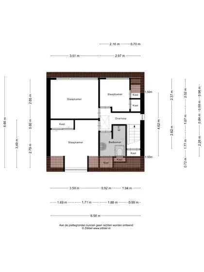 Plattegrond 3 van Utrechtsestraat 1