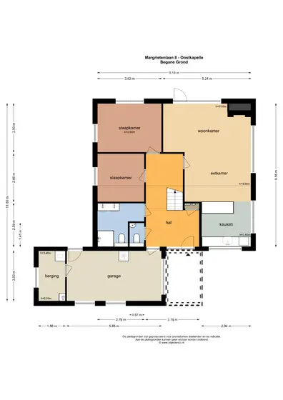 Plattegrond 1 van Margrietenlaan 8