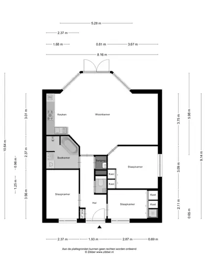 Plattegrond 1 van Het Veerse Bree 1