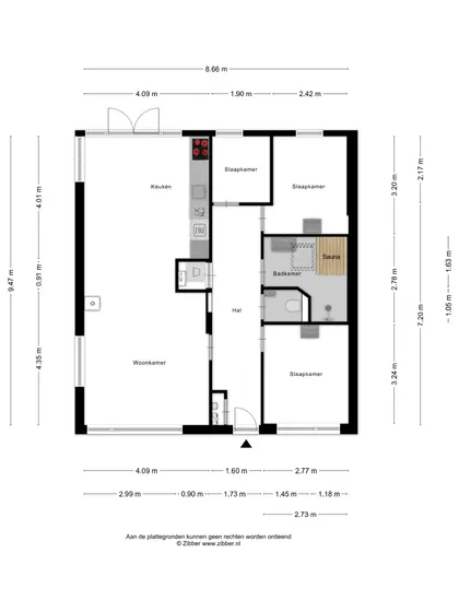 Plattegrond 1 van Oosterpark 76