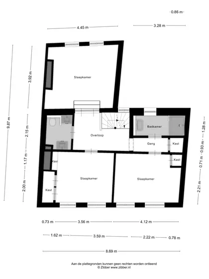 Plattegrond 2 van Bogardstraat 5