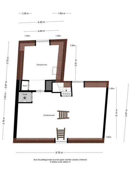 Plattegrond 3 van Bogardstraat 5