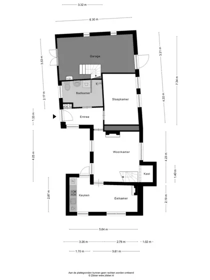 Plattegrond 1 van Badhuisweg 24