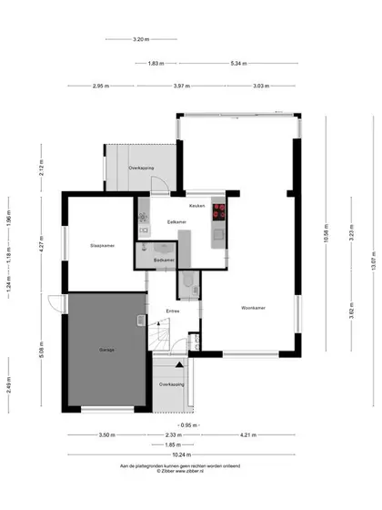 Plattegrond 1 van Bisschopstraat 27