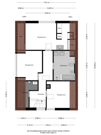 Plattegrond 2 van Bisschopstraat 37
