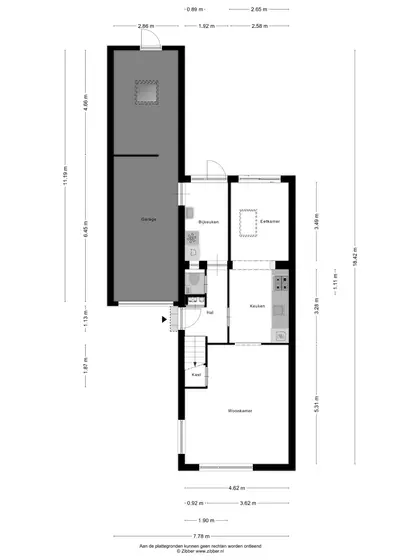 Plattegrond 1 van Koestraat 73