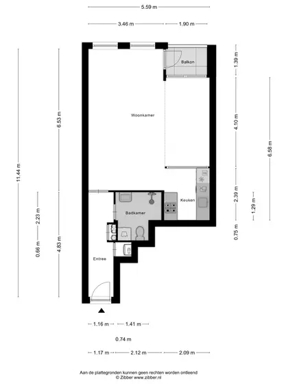 Plattegrond 1 van Blauwedijk 53