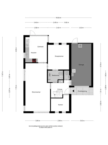 Plattegrond 1 van Benoordenhoutseweg 17