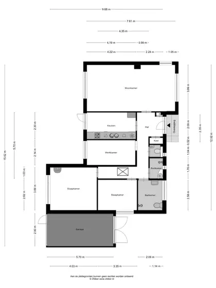 Plattegrond 1 van Hammarskjöldlaan 5
