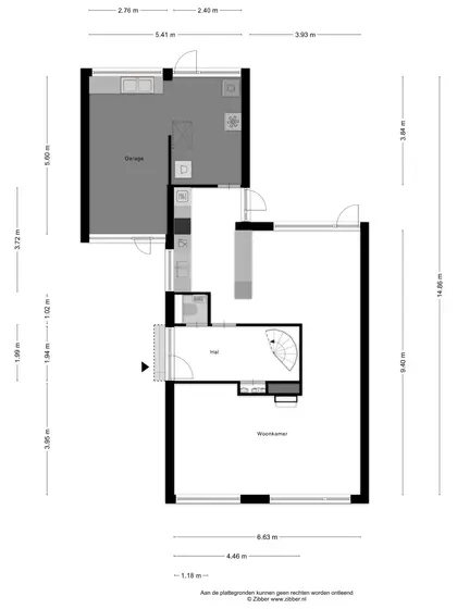Plattegrond 1 van Sir Winston Churchill-laan 29