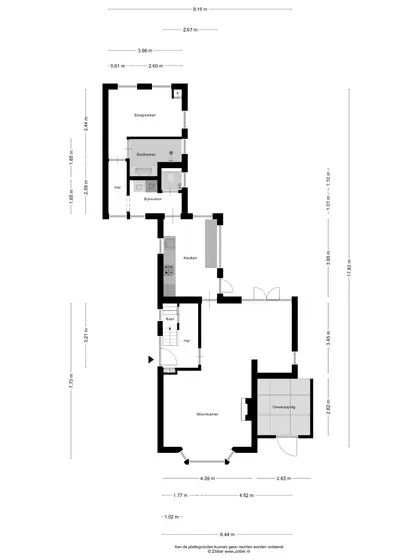 Plattegrond 1 van Oude Vlissingseweg 71