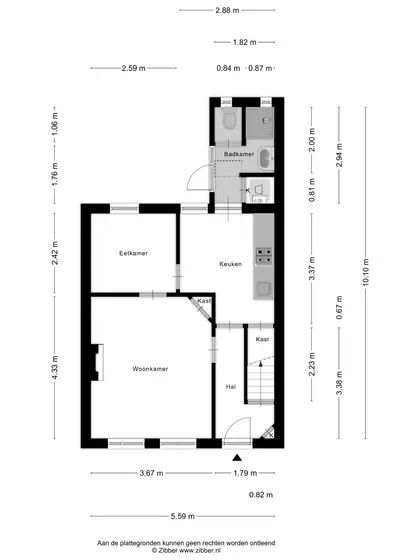 Plattegrond 1 van Koestraat 58
