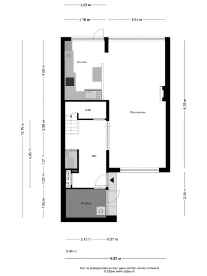 Plattegrond 1 van Van Kleffenslaan 46