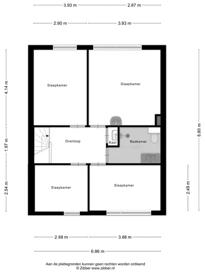 Plattegrond 2 van Van Kleffenslaan 46