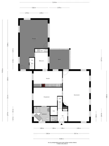Plattegrond 1 van Oostweg 6