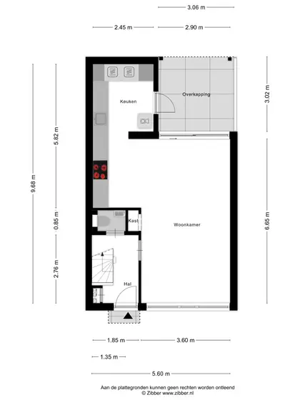 Plattegrond 1 van Nieuwe Vlissingseweg 127