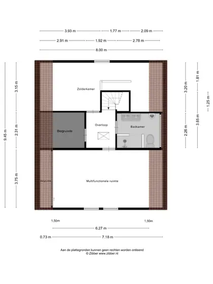 Plattegrond 2 van Sparrenlaan 4R