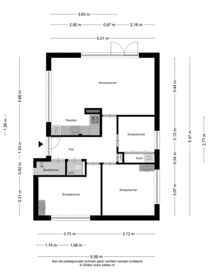 Plattegrond 1 van Oosterpark 90