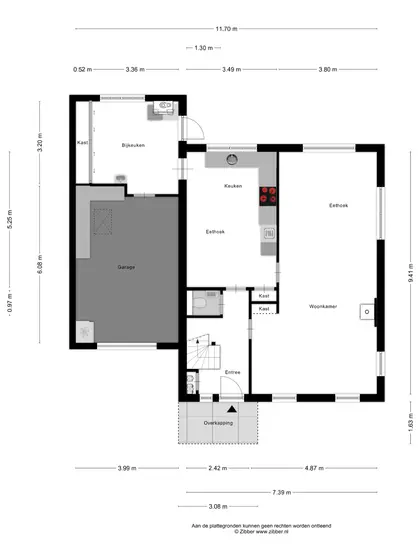 Plattegrond 1 van Thibautstraat 19