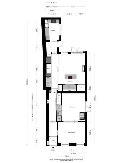 Plattegrond 1 van Kaai 91