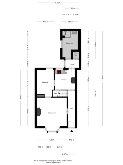 Plattegrond 1 van Dorpsstraat 72