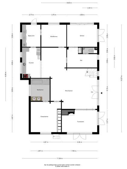 Plattegrond 1 van Eikenlaan 56R