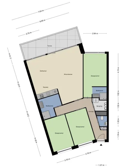Plattegrond 1 van Lamsoor 49