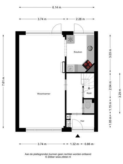 Plattegrond 1 van Naereboutstraat 20