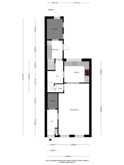 Plattegrond 1 van Veersesingel 172
