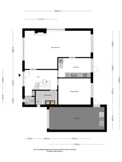 Plattegrond 1 van Magnolialaan 18R