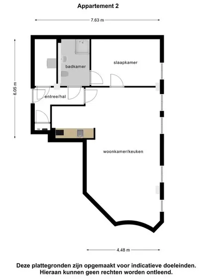 Plattegrond 1 van Lange Geere 3A