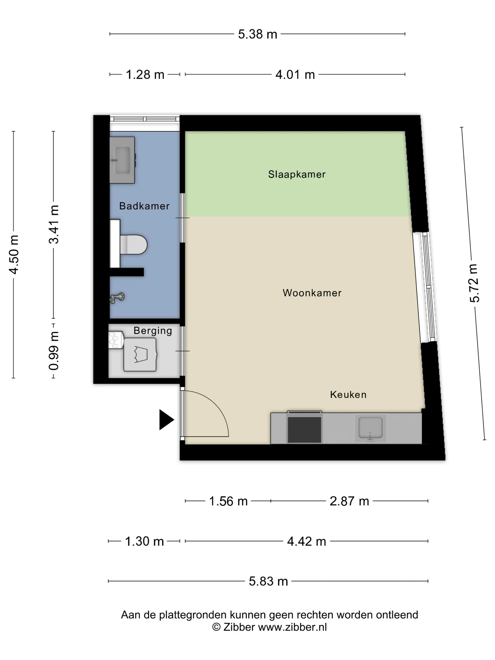 Plattegrond 1 van Havenplein 17C