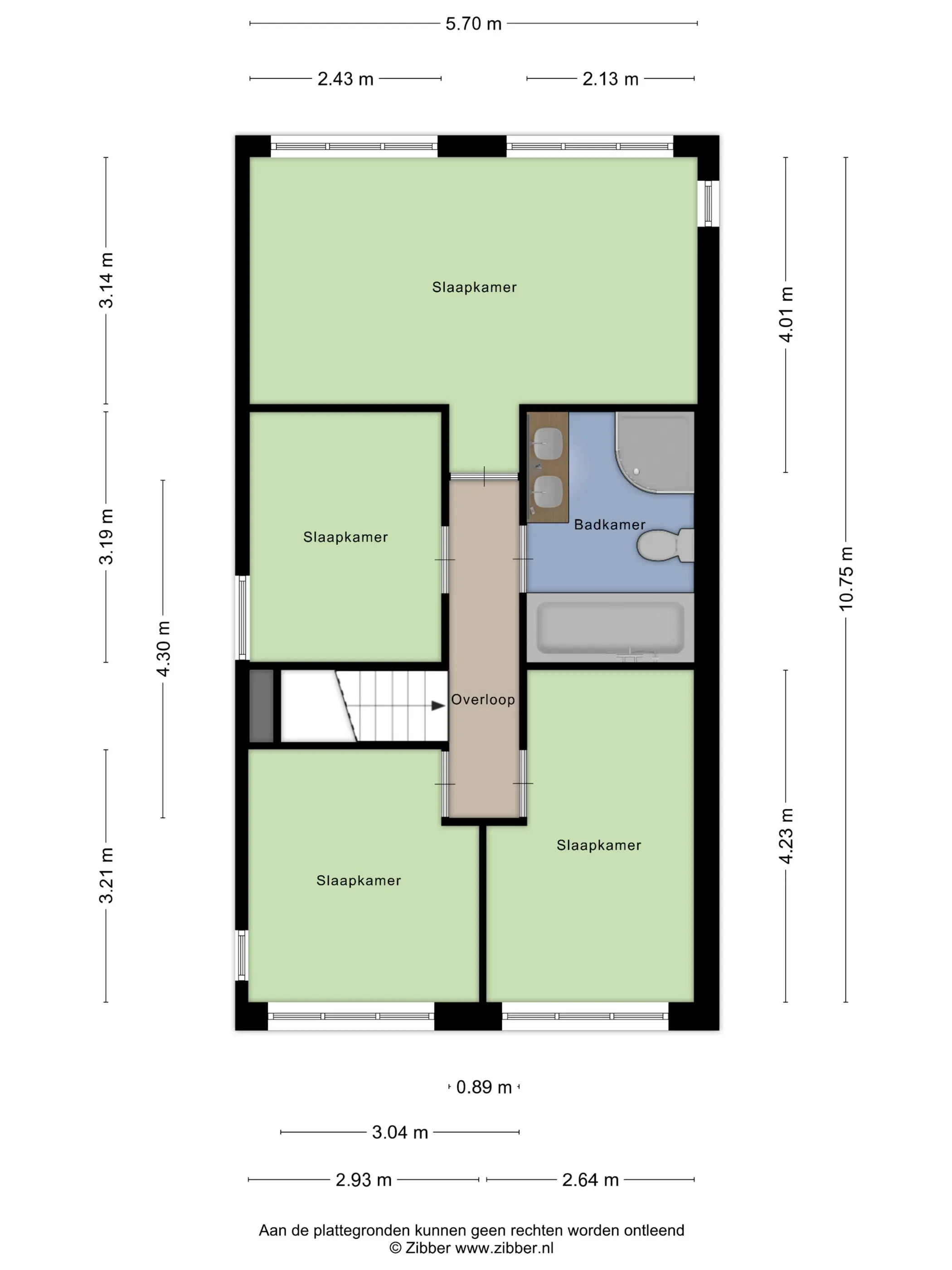 Plattegrond 3 van Johanna Naberstraat 3