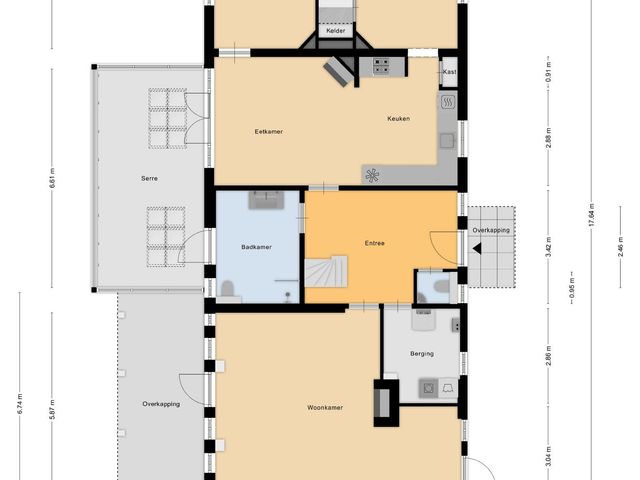 Plattegrond van Loonsestraat 12
