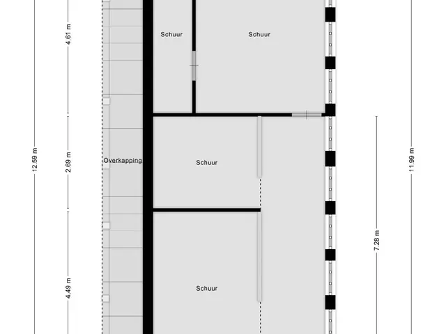 Plattegrond van Loonsestraat 12