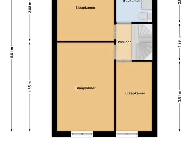 Plattegrond van Achter 't Schop 3