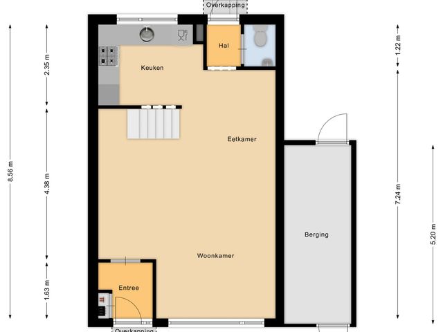 Plattegrond van Kleine Weidehoeve 12