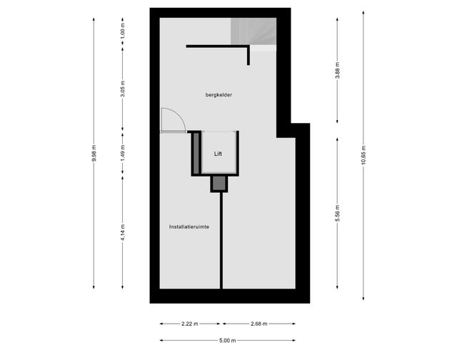 Plattegrond van Achterstraat 21