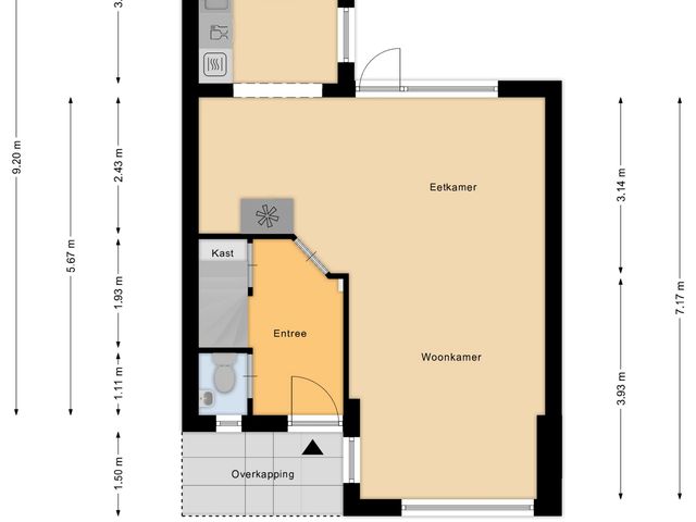 Plattegrond van Anna Bijnsstraat 48
