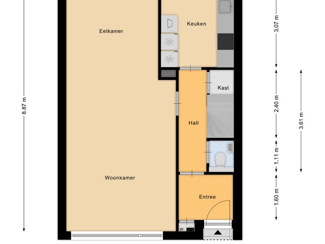 Plattegrond van Rouppe van der Voortlaan 76