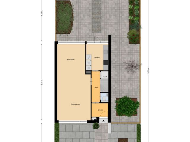 Plattegrond van Rouppe van der Voortlaan 76